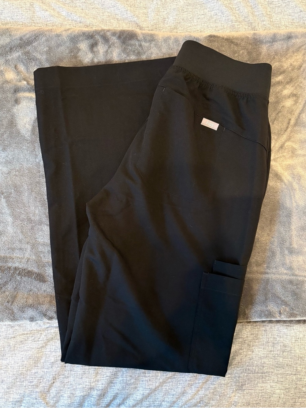 Figs Black Women's Wide Leg Scrub Pants